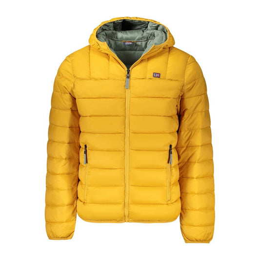 Yellow Polyamide Men Jacket