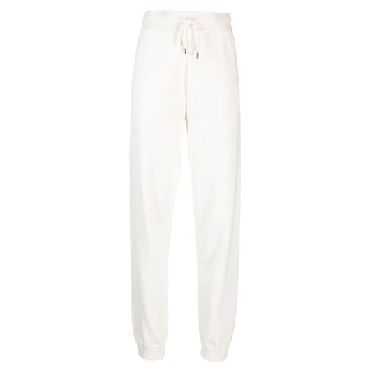 White Cotton Women Sweatpant