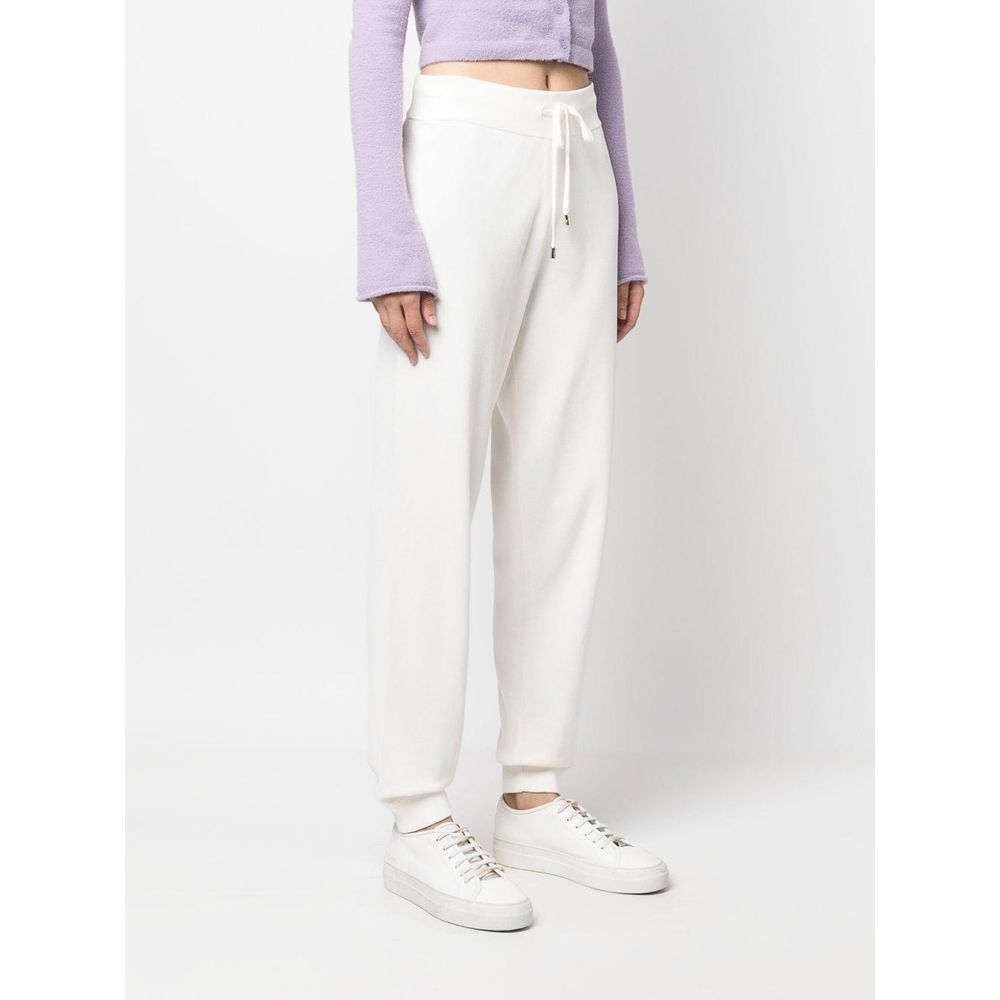 White Cotton Women Sweatpant
