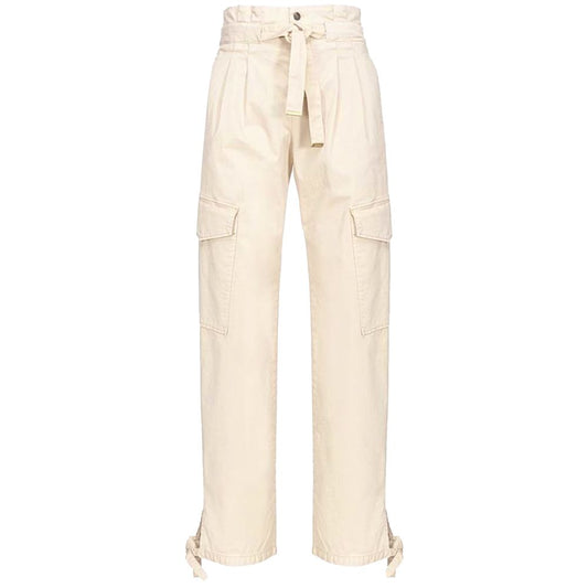 White Cotton Women Pant
