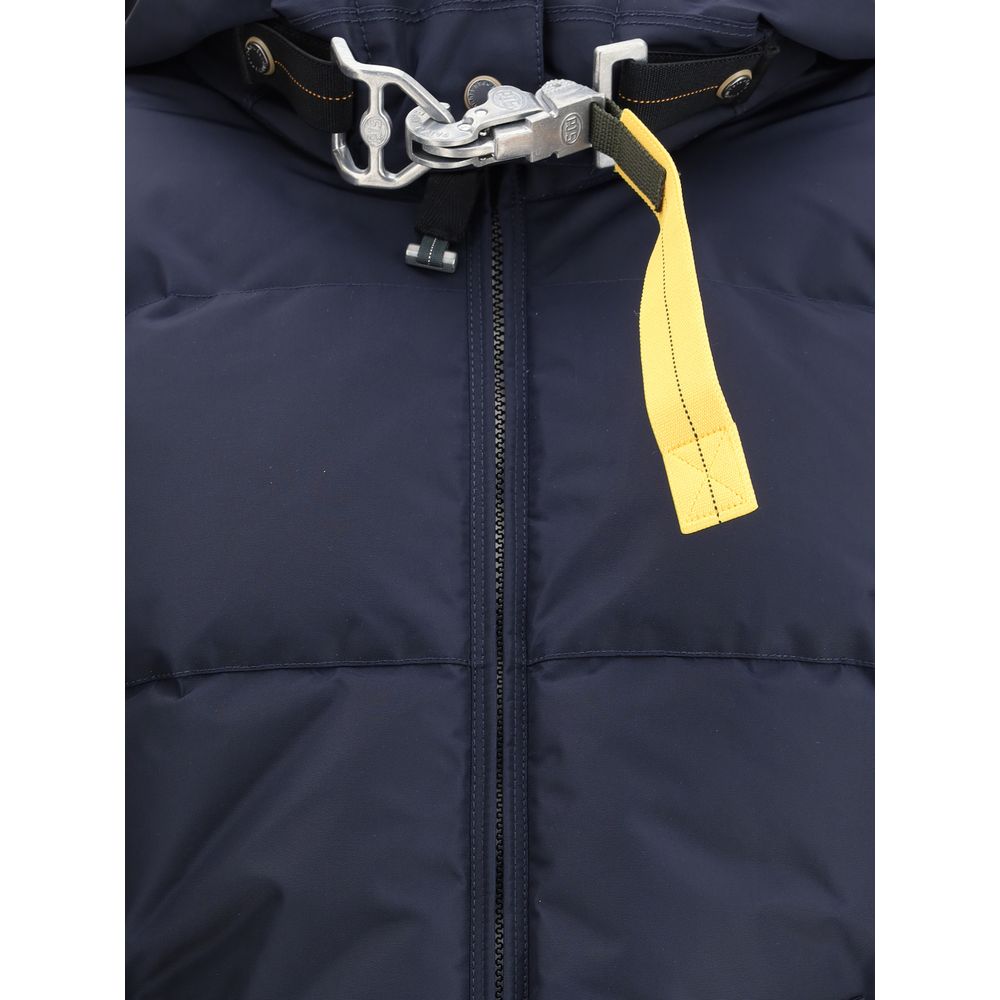 Blue Nylon Full-Length Jacket