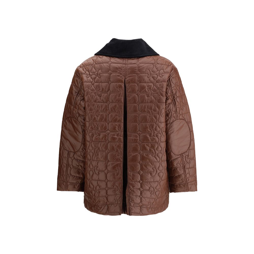 Shiny Quilt Midi Jacket