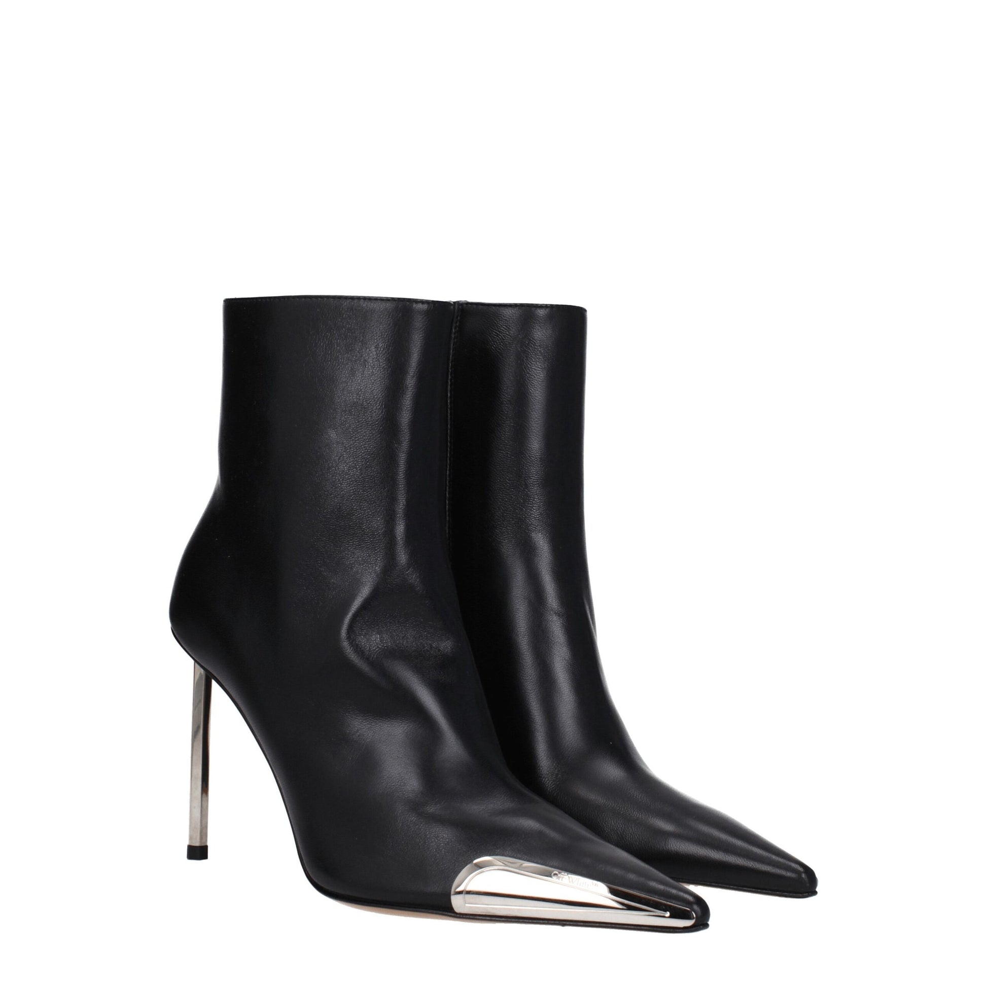 Black Leather Ankle Boots