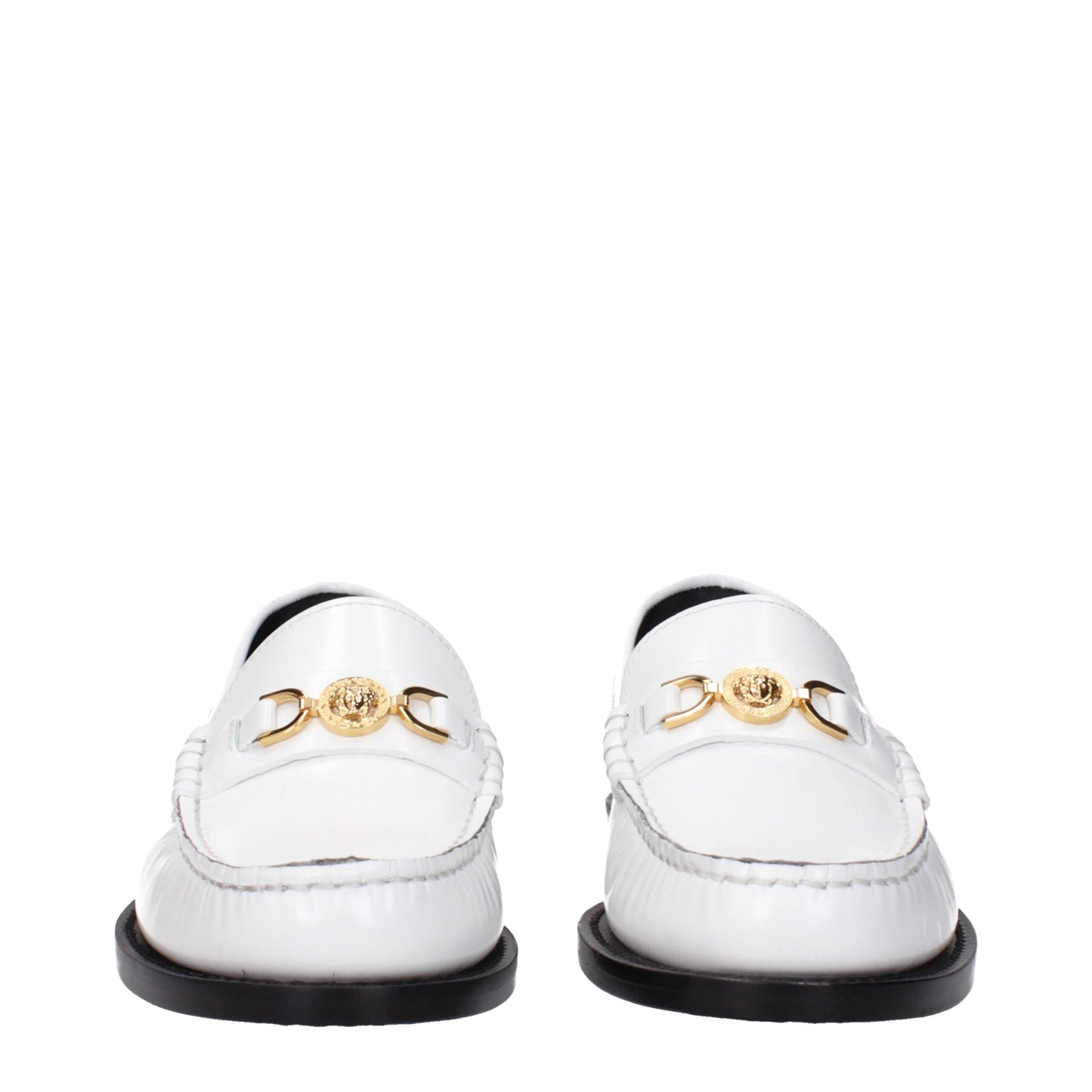 White Leather Slip-On Loafers