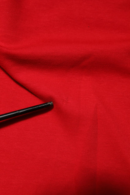 Red Crew Neck Short Sleeves Top T-shirt