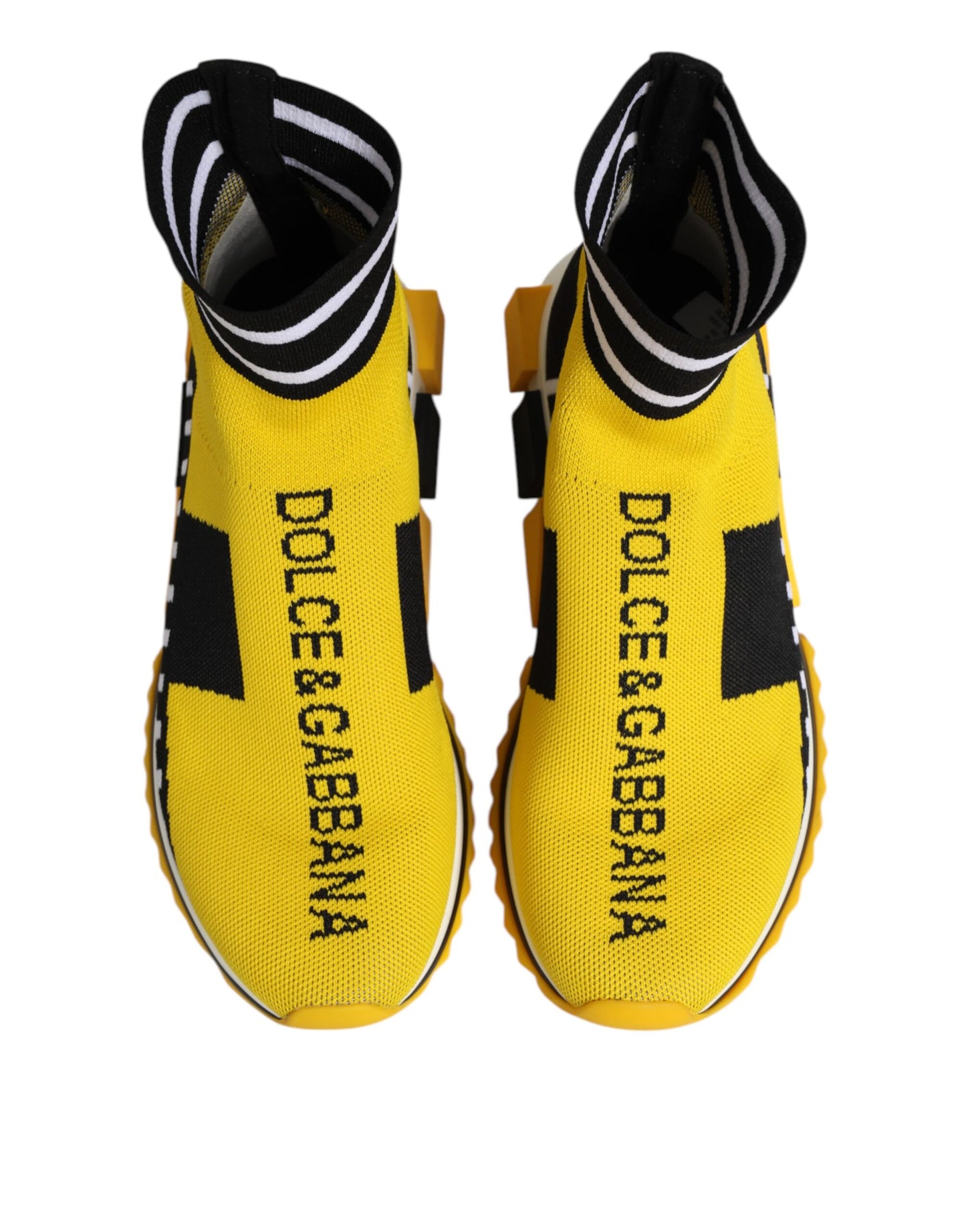 Yellow Black Sorrento Socks Sneakers Shoes