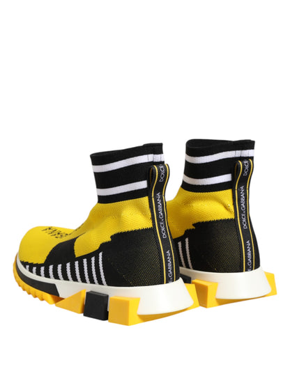 Yellow Black Sorrento Socks Sneakers Shoes
