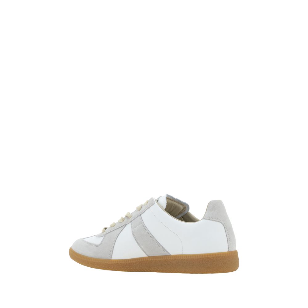 White Rubber Low Top Sneakers