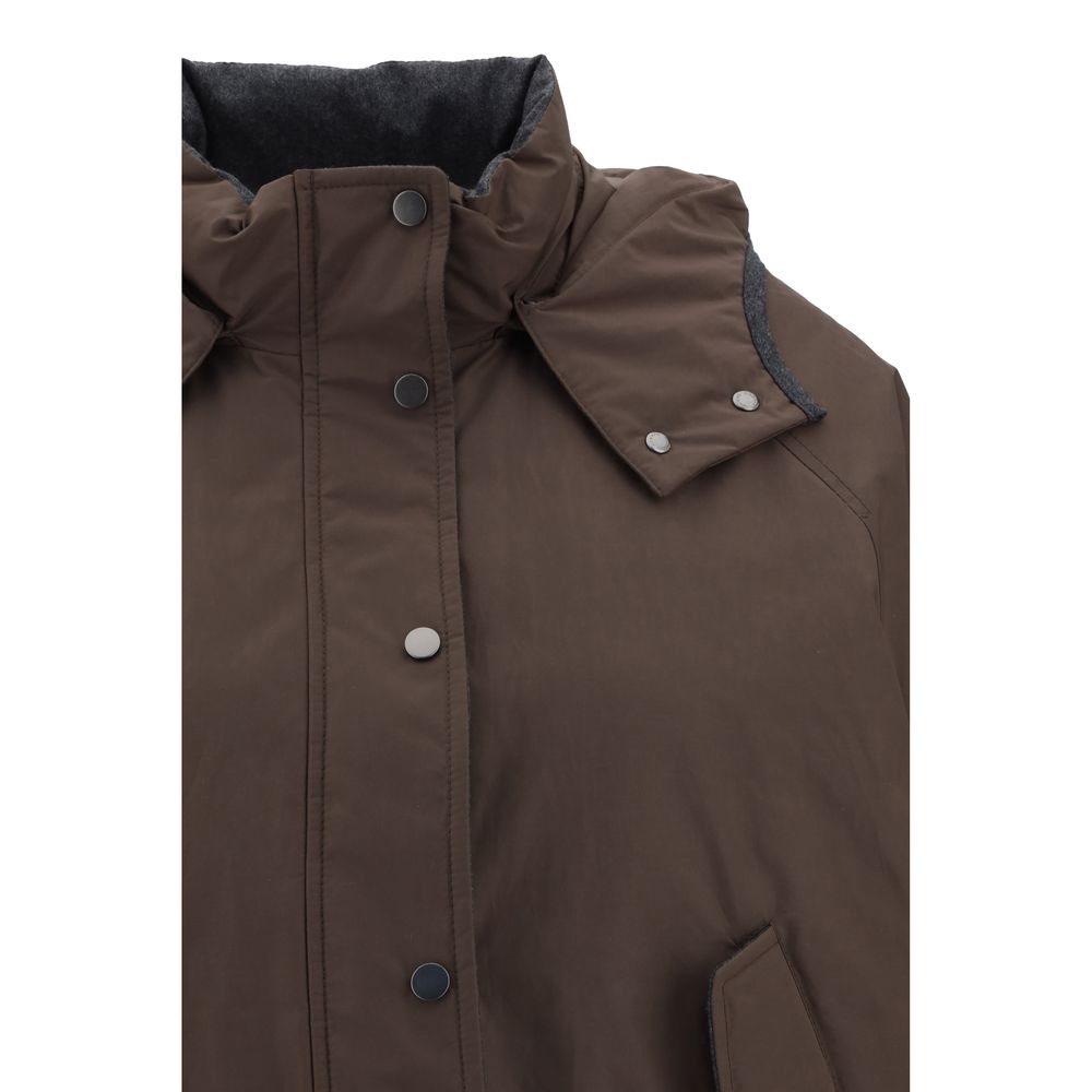 Brown Polyester Coat