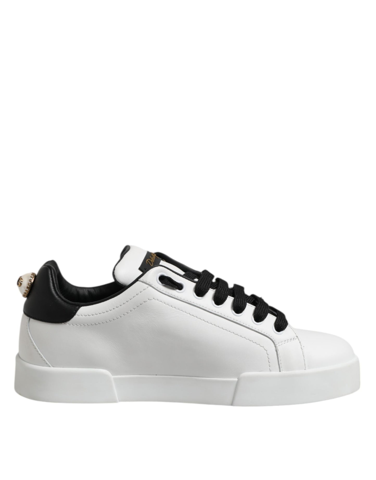 White Leather Portofino Lace Up Sneakers Shoes