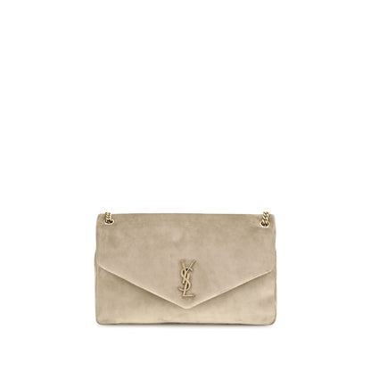 Beige Calf Leather Bos Taurus Shoulder Bag
