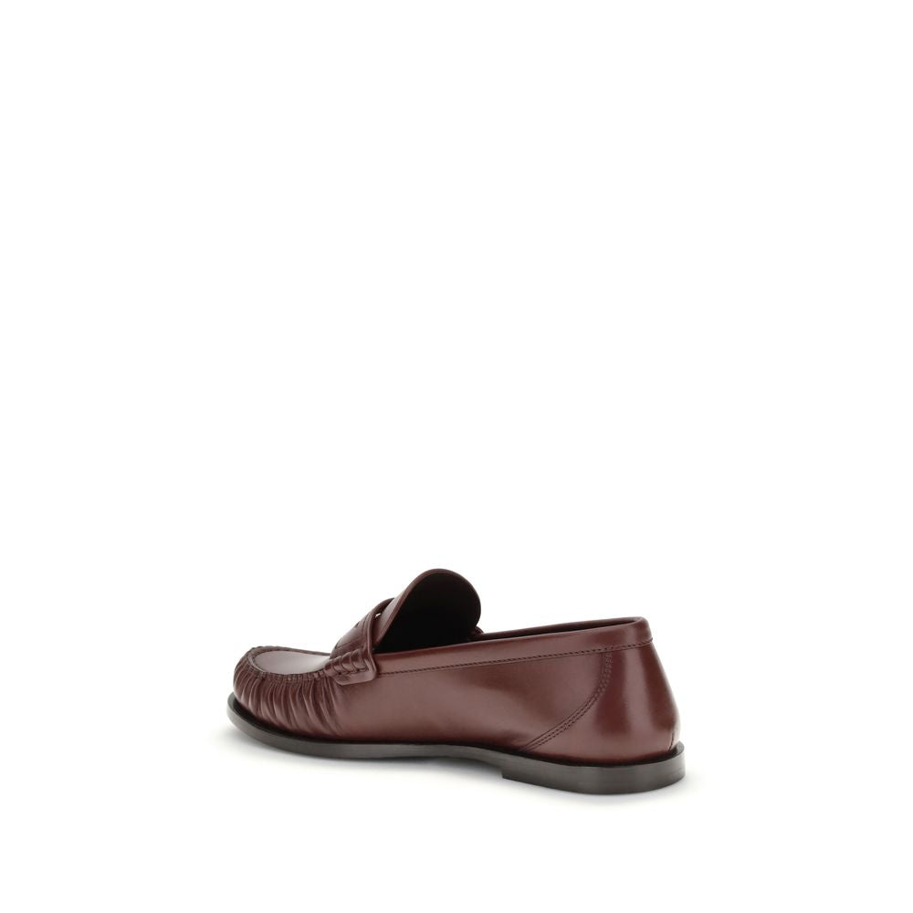 Brown Calf Leather Bos Taurus Slip-On Loafers