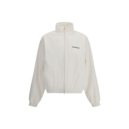 White Polyester Shell Jacket