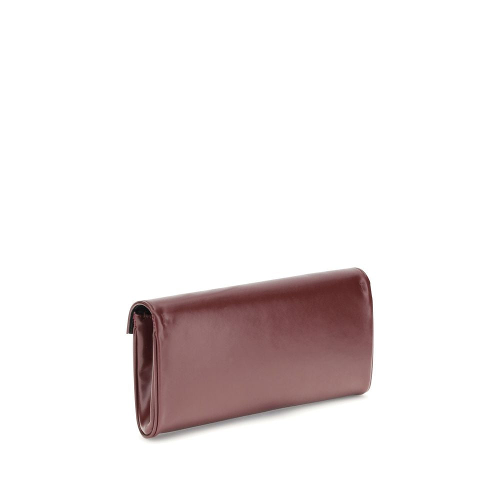 Brown Leather Clutch Bag
