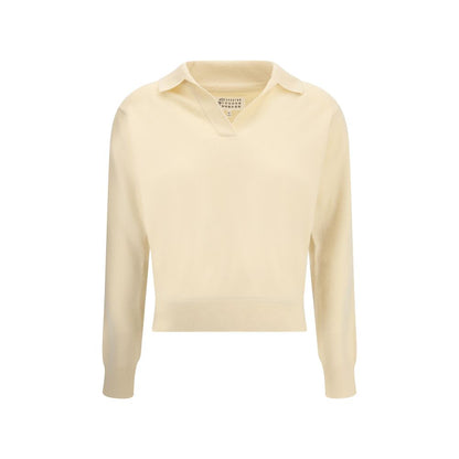 Cream Fleece Wool Sweater