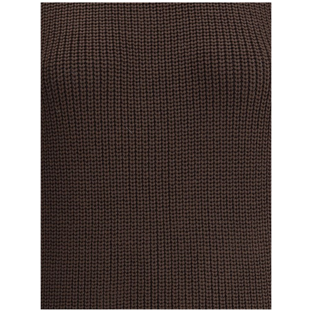 Brown Merino Wool Sweatshirt