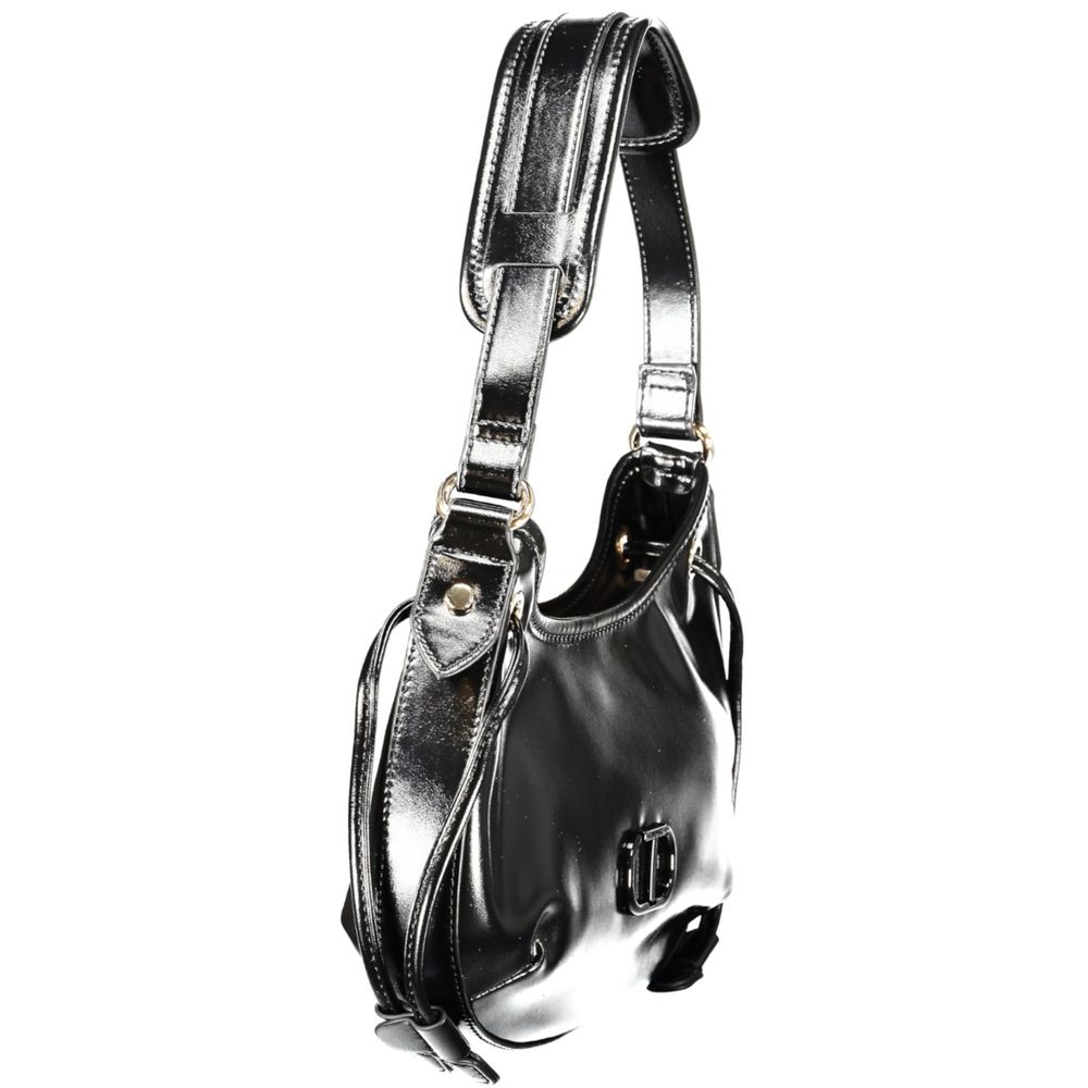 Black Polyethylene Women Handbag