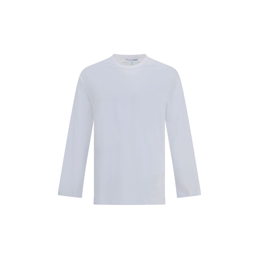 White Cotton Long Sleeve T-Shirt