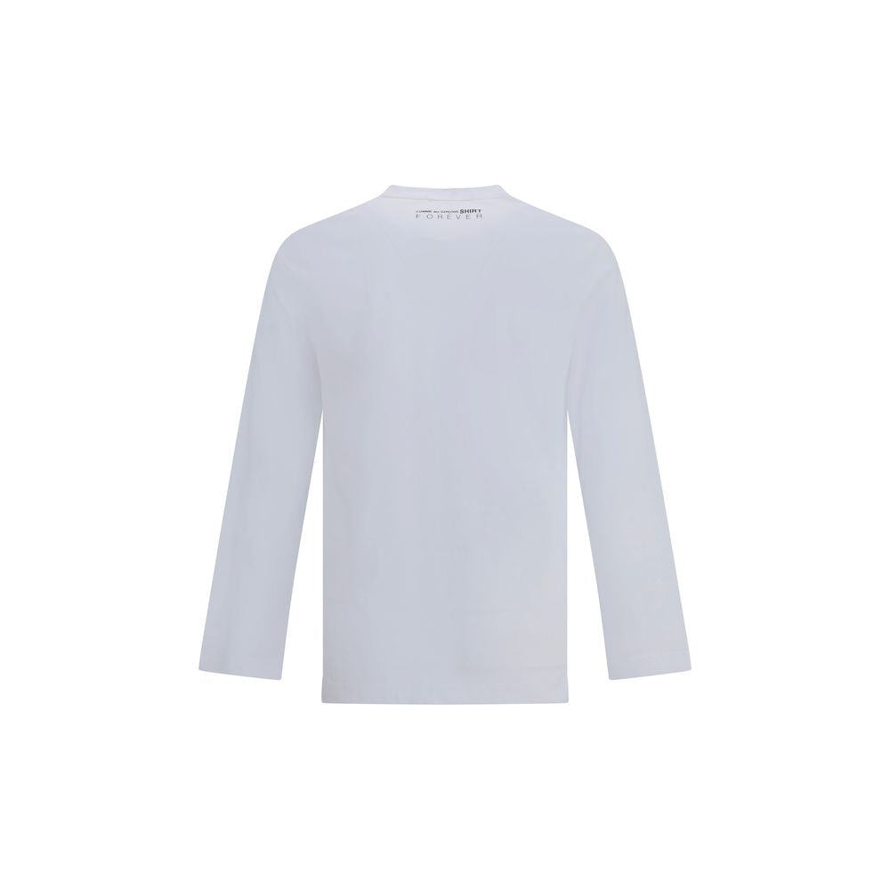 White Cotton Long Sleeve T-Shirt