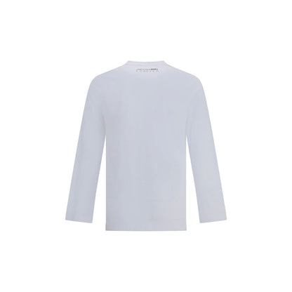 White Cotton Long Sleeve T-Shirt