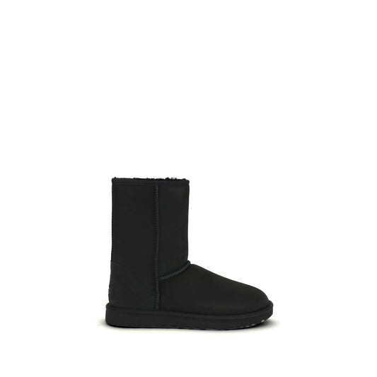 Black Leather Ankle Boots