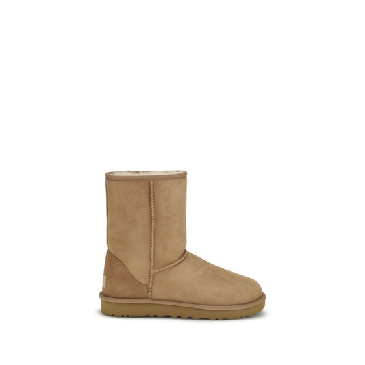 Beige Leather Boots