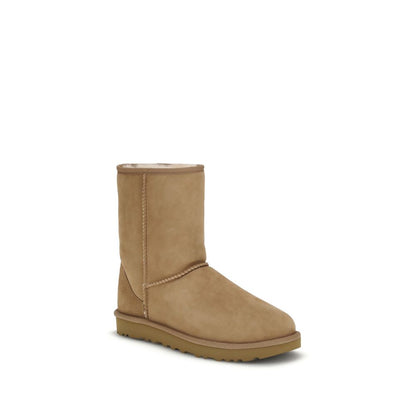 Beige Leather Boots