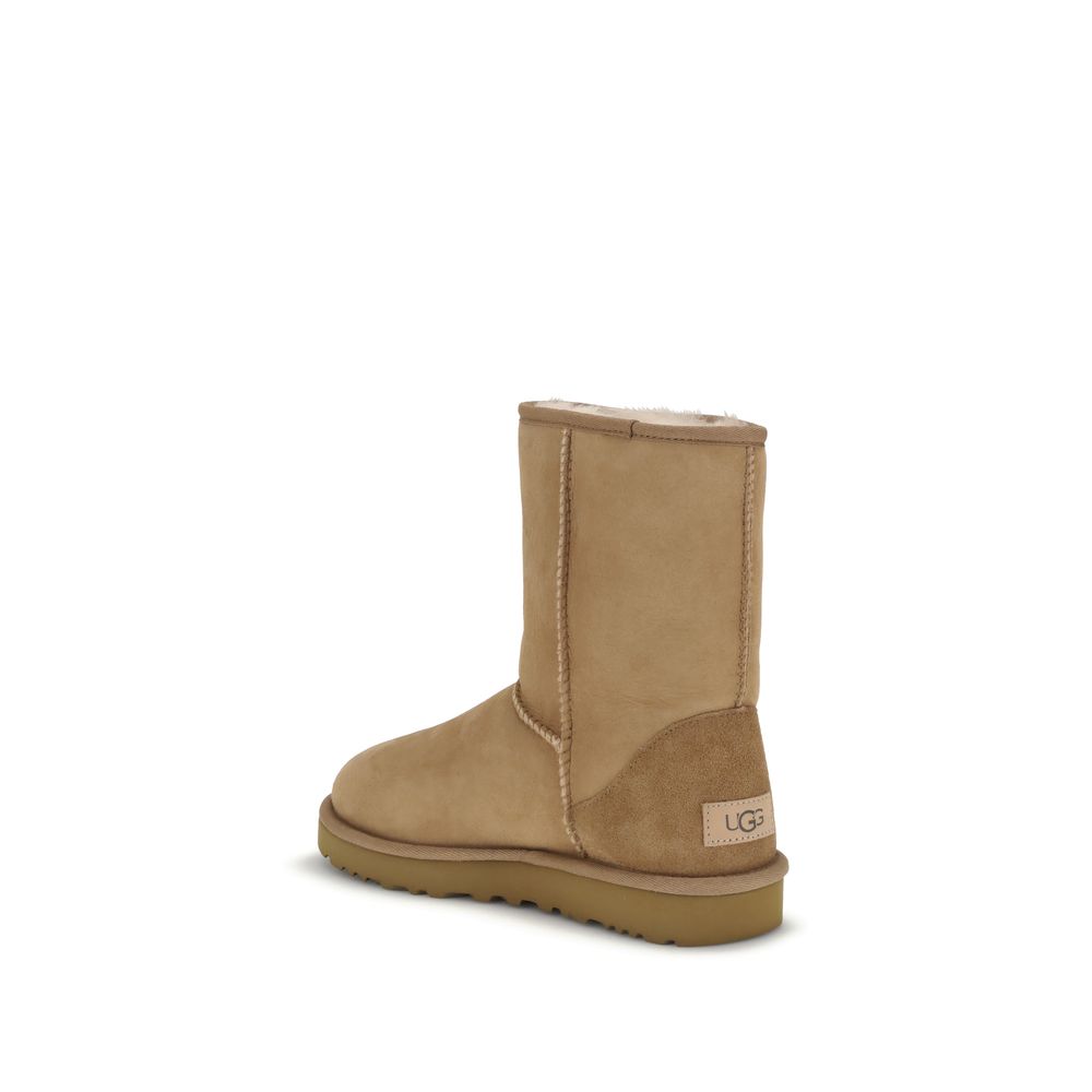 Beige Leather Boots