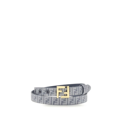 FF embroidered denim Belt