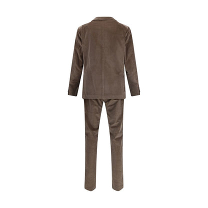 Brown Cotton Two-Piece Suit