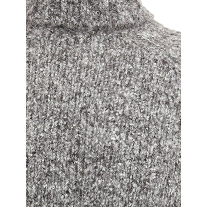 Gray Alpaca Vicugna Pacos Turtleneck
