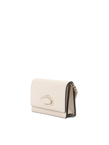 Beige Leather Clutch Bag
