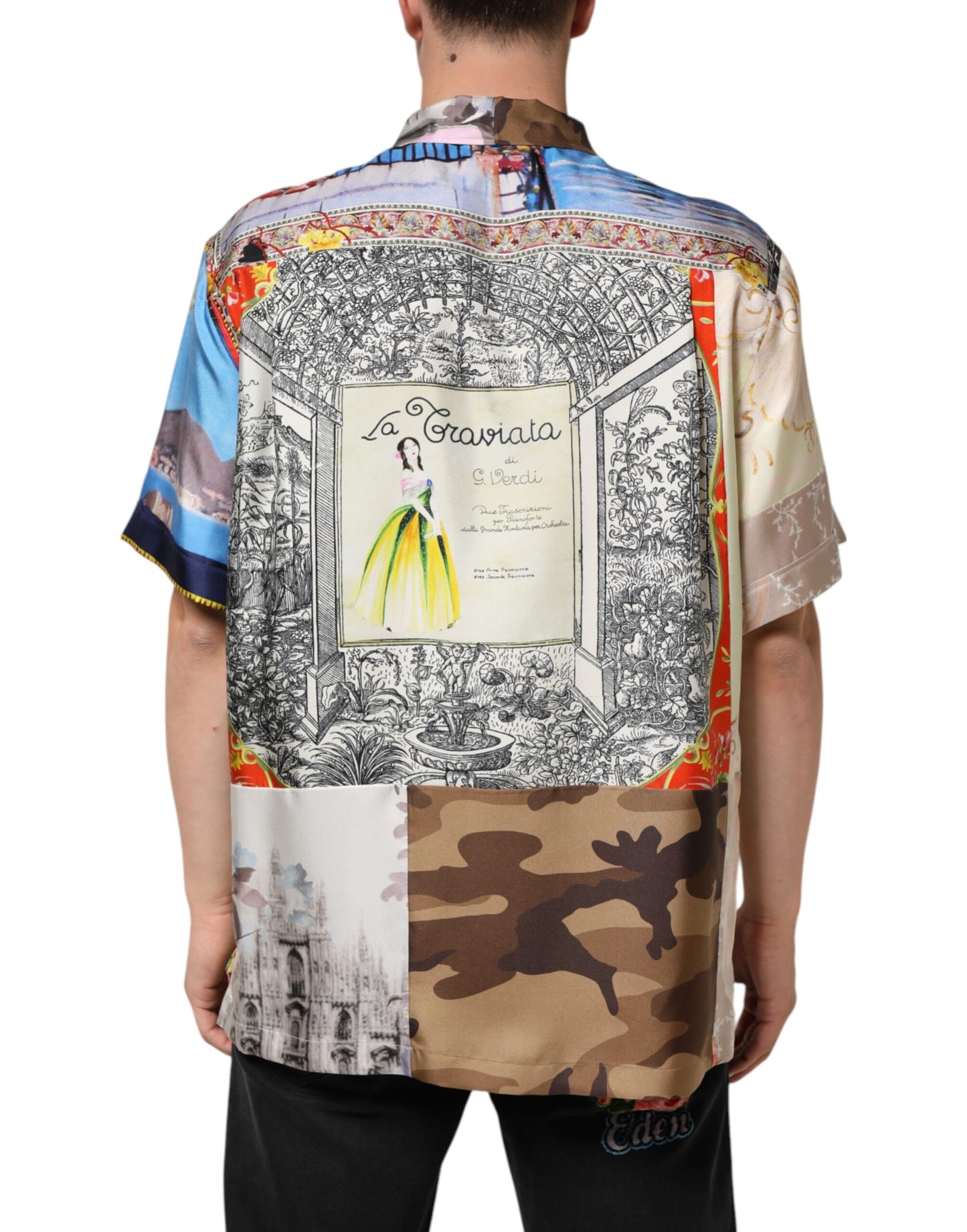 Multicolor Printed Casual Short Sleeve Shirt