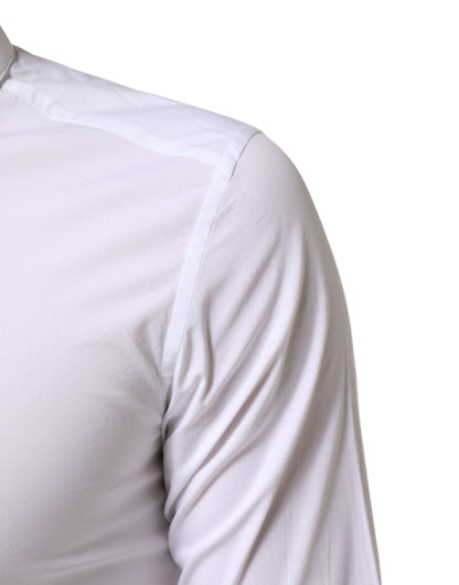 White GOLD Cotton Long Sleeves Dress Men Shirt