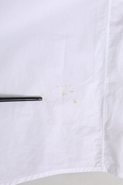 White Cotton Crown Collar GOLD Formal Shirt