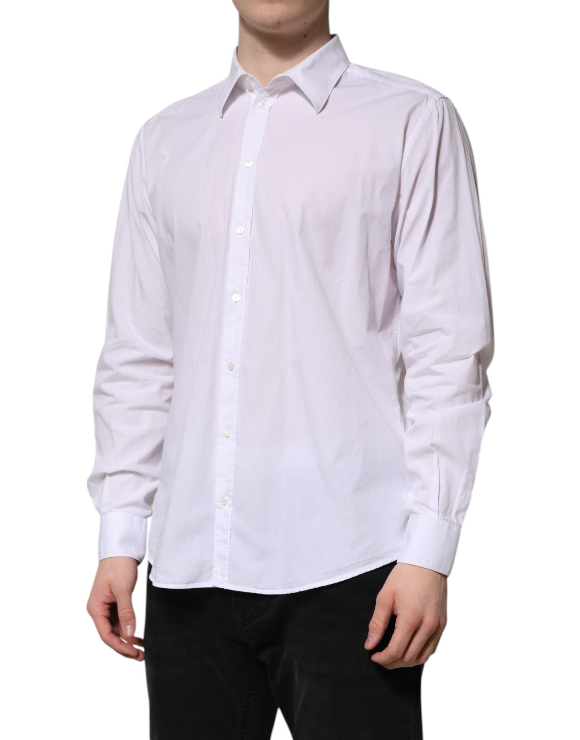 White Cotton STAFF Long Sleeves Forma Shirt