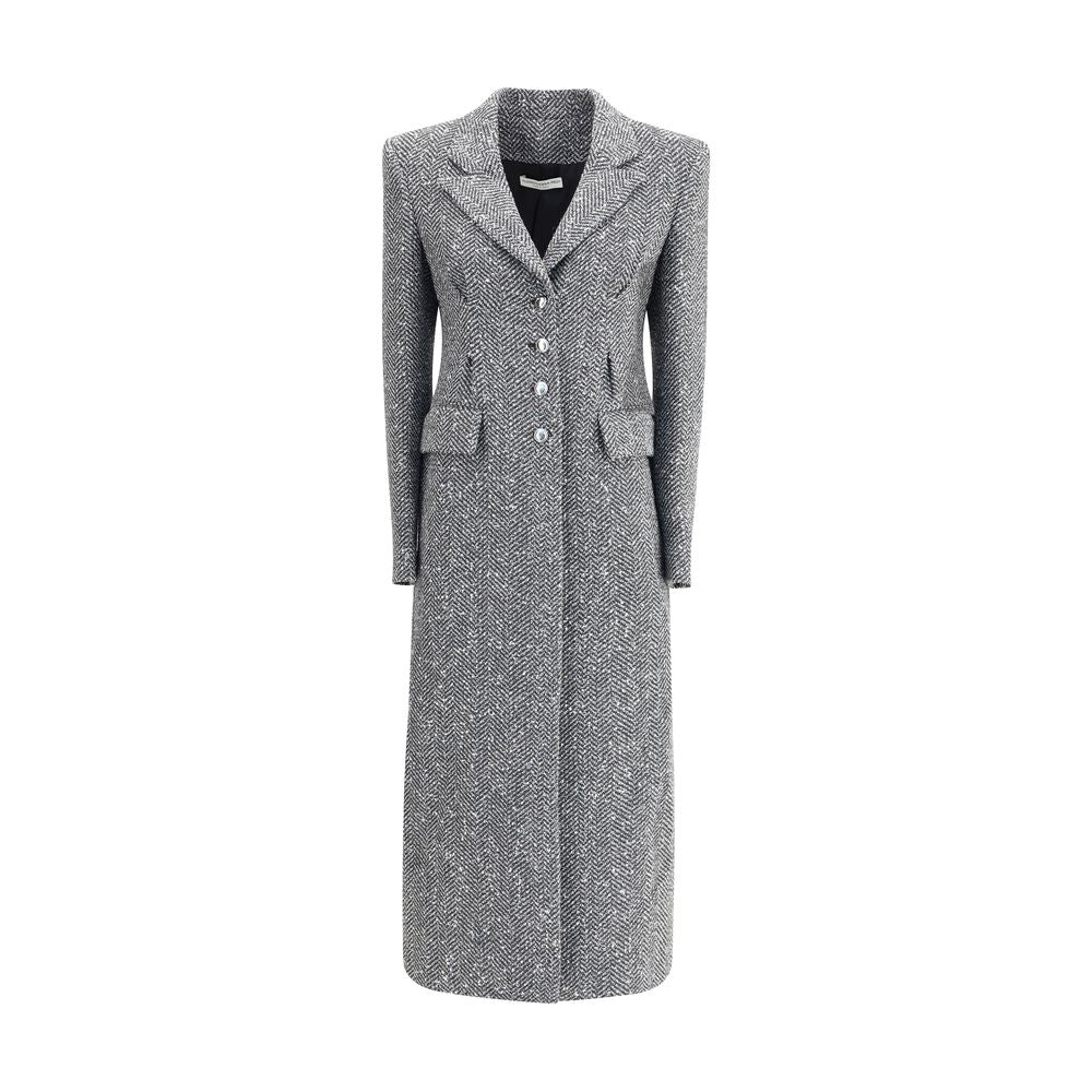 Gray Fleece Wool Coat