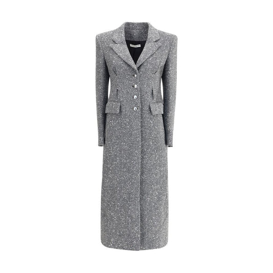 Gray Fleece Wool Coat