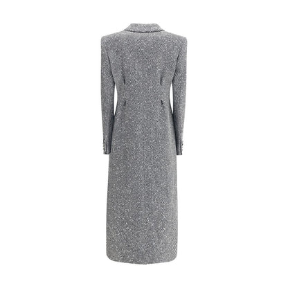 Gray Fleece Wool Coat