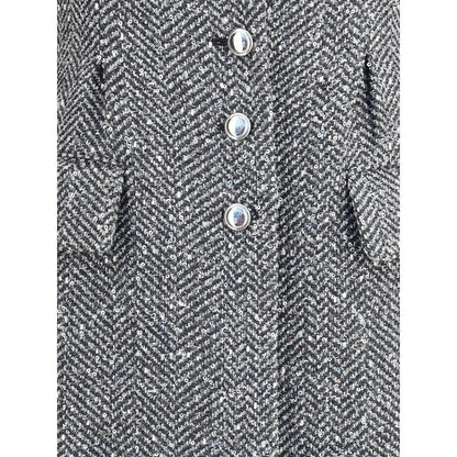 Gray Fleece Wool Coat