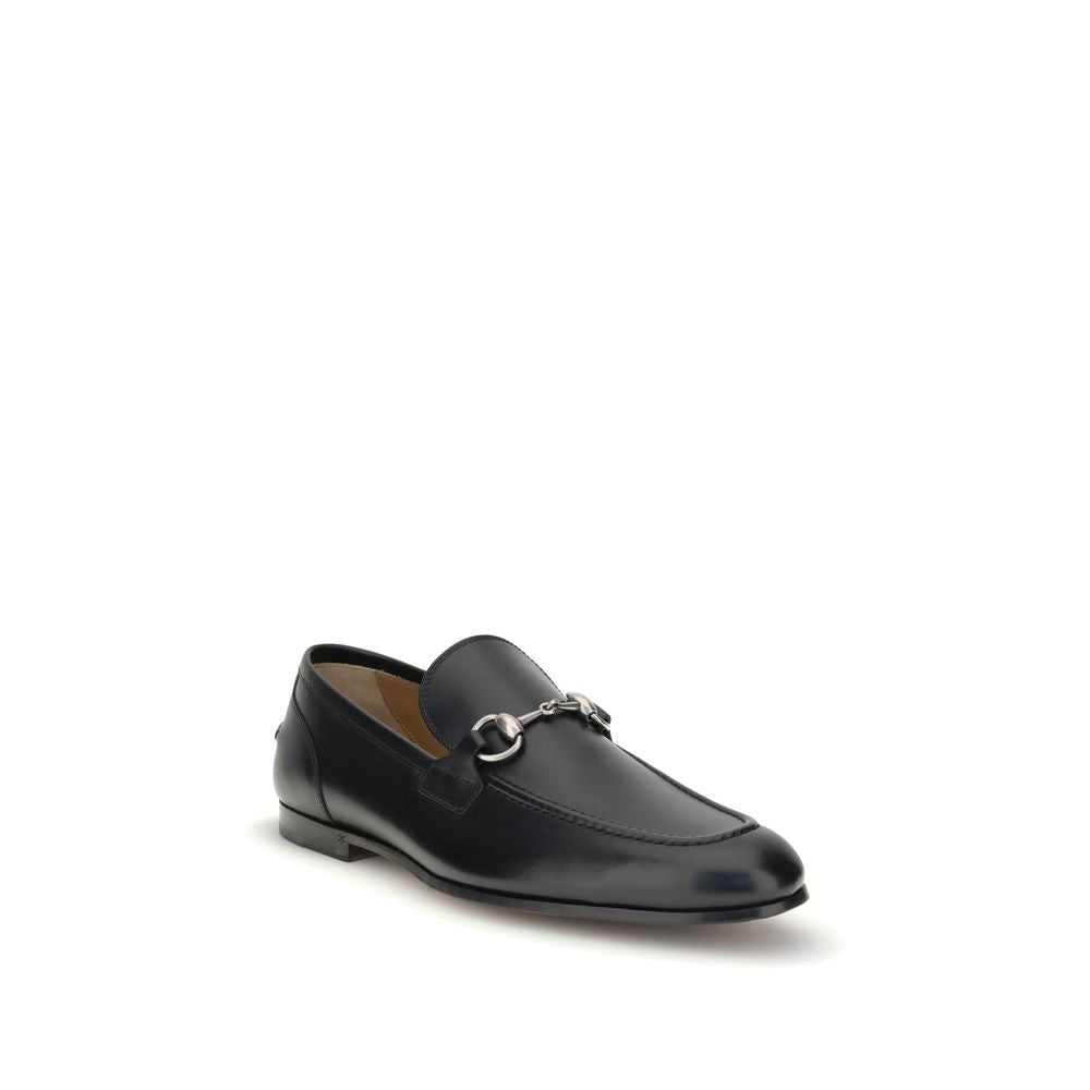 Black Calf Leather Bos Taurus Slip-On Loafers