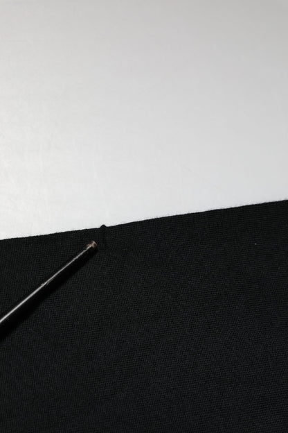 Black Cashmere Polo Men Longsleeves Sweater