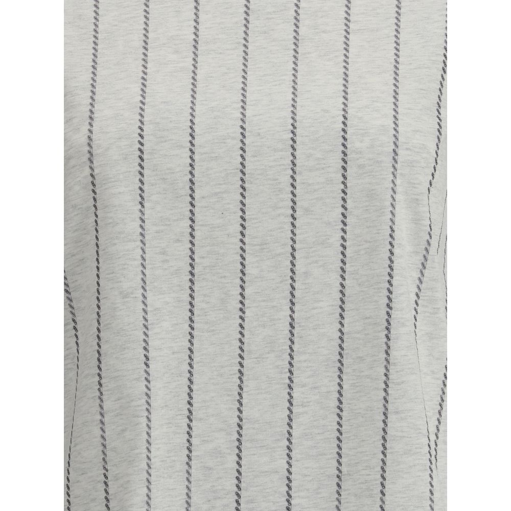 Striped T-Shirt with mini sequins