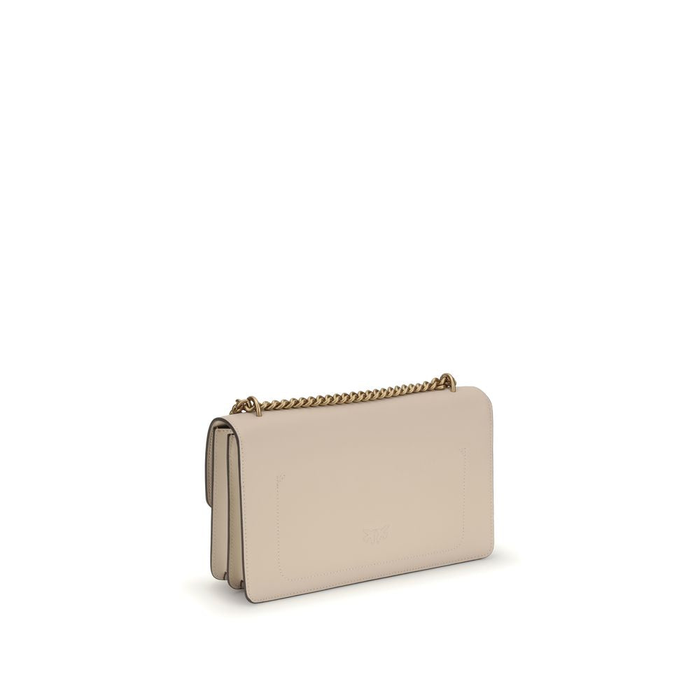 Beige Calf Leather Bos Taurus Shoulder Bag