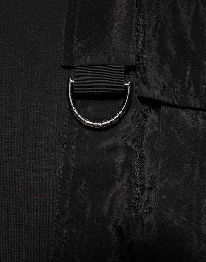 Black Cotton Embroidered DG Logo Pocket T-shirt