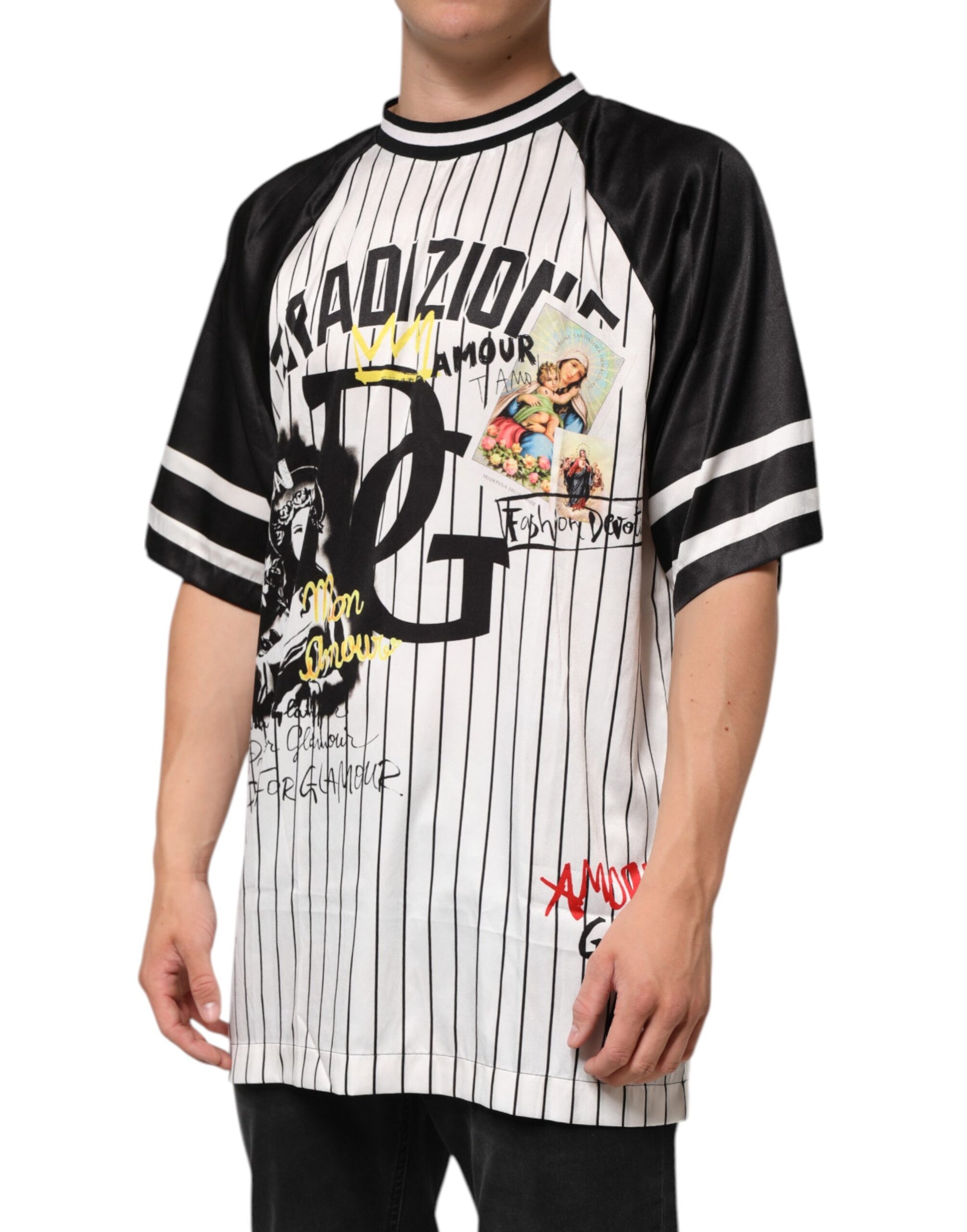 Tradizione Graffiti Print Oversized Men T-shirt