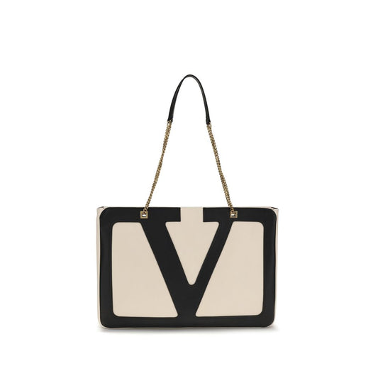 Beige Calf Leather Bos Taurus Shoulder Bag