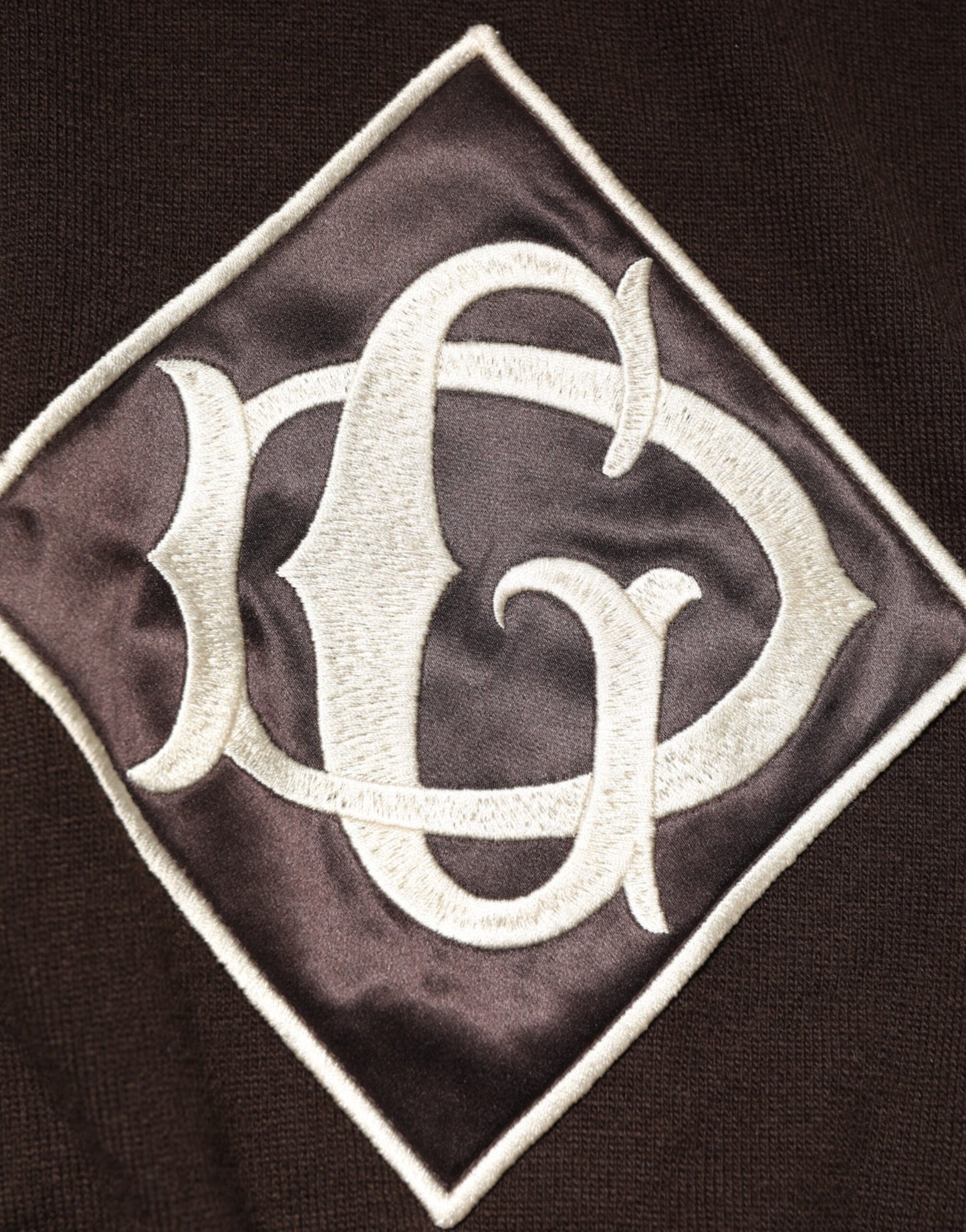 Brown Wool Logo Embroidered Men Polo T-shirt