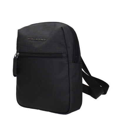 Black Fabric Crossbody Bag