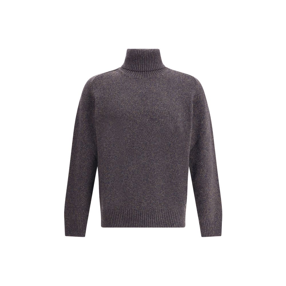 Multicolor Fleece Wool Turtleneck
